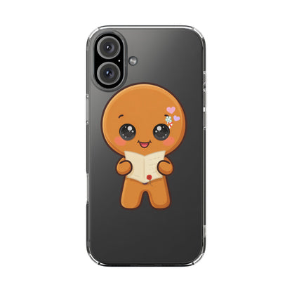Gingerbread Man Phone Case, Cute Christmas Letter Reader