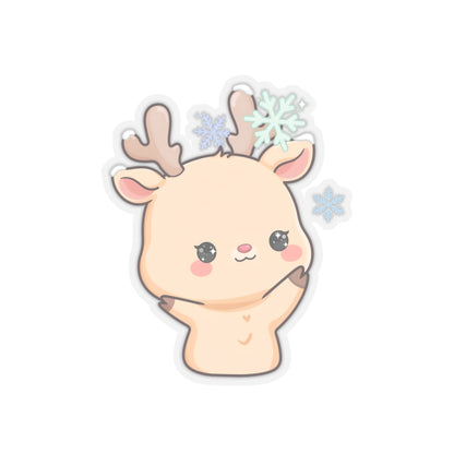 Kawaii Reindeer Sticker for Cozy Winter Decor