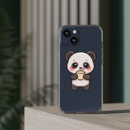 Kawaii Panda Latte Clear Impact-Resistant Case