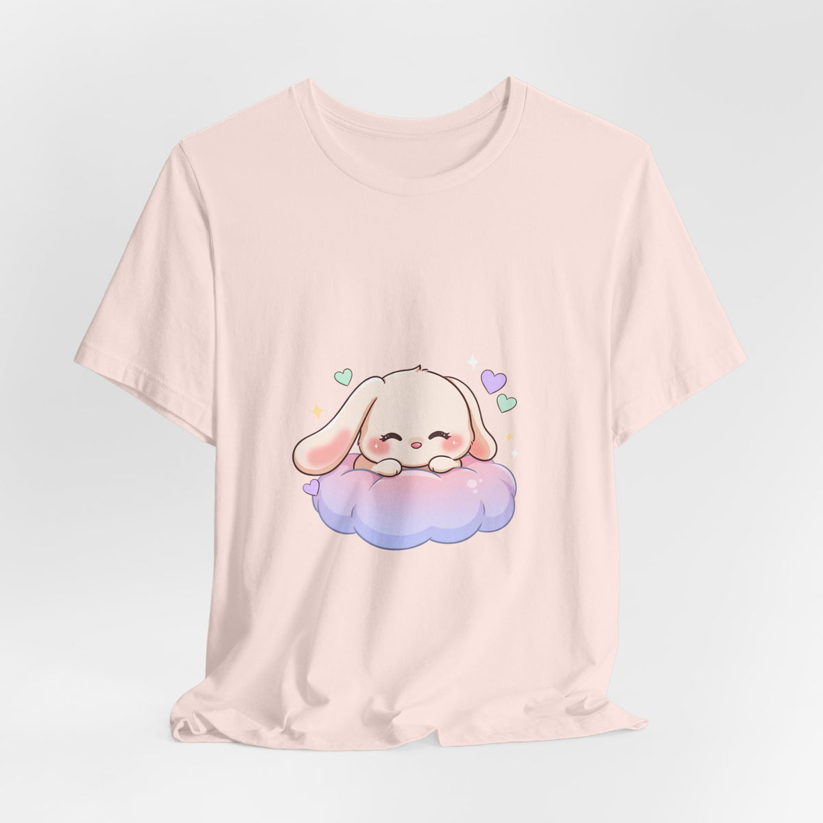 Kawaii Sleeping Bunny Tee, Cute Cloud Nap Unisex Shirt