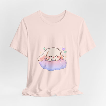 Kawaii Sleeping Bunny Tee, Cute Cloud Nap Unisex Shirt
