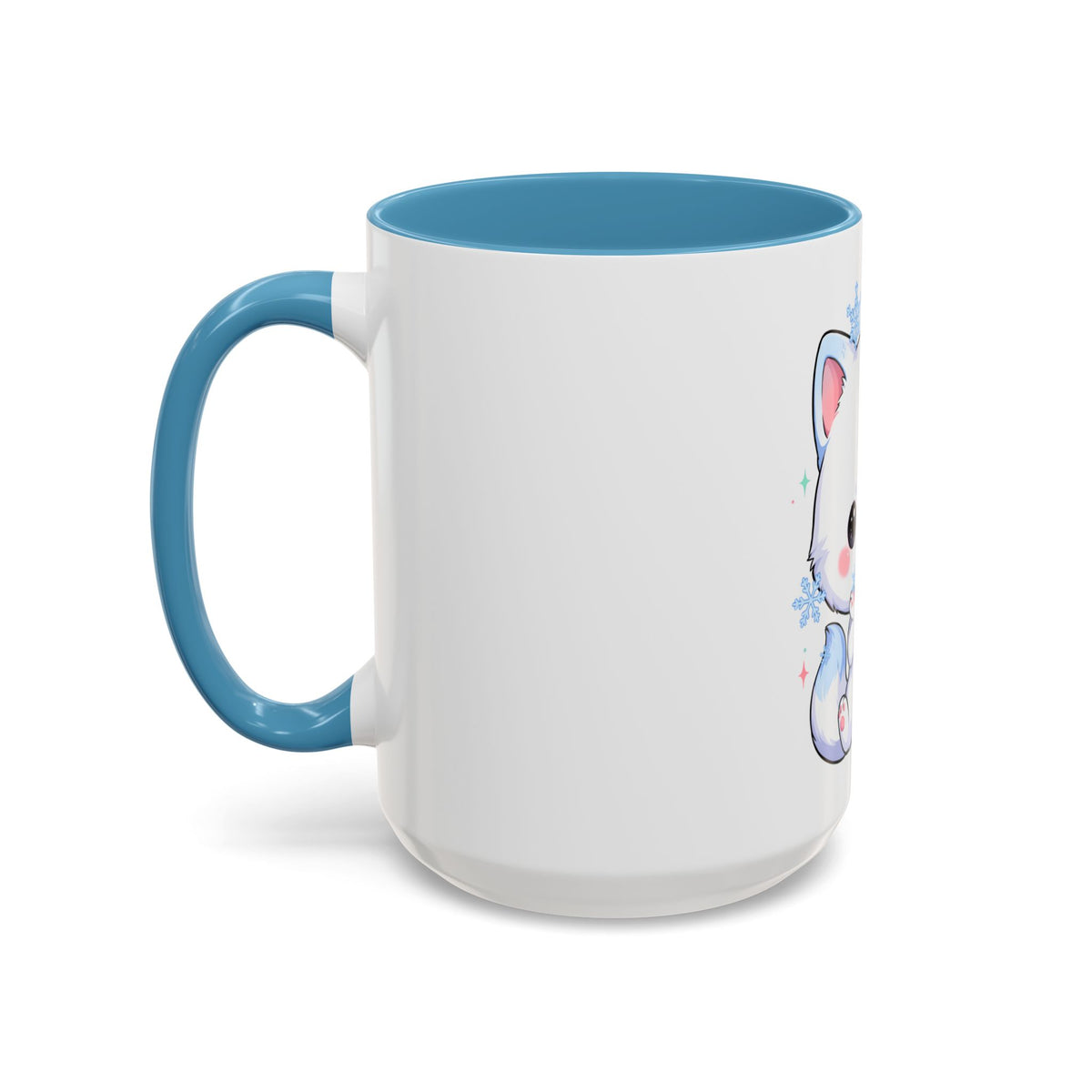Kawaii Arctic Fox Accent Coffee Mug for Cozy Mornings