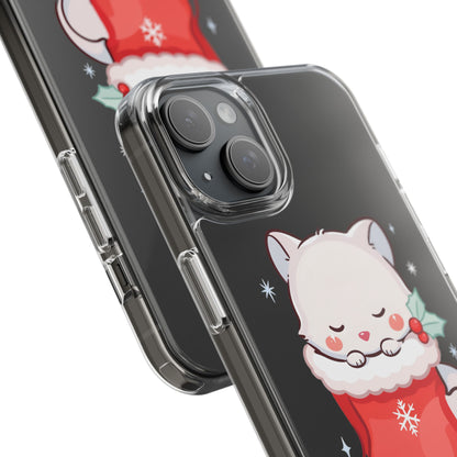Christmas Fox Phone Case, Cute Holiday Stocking Gift