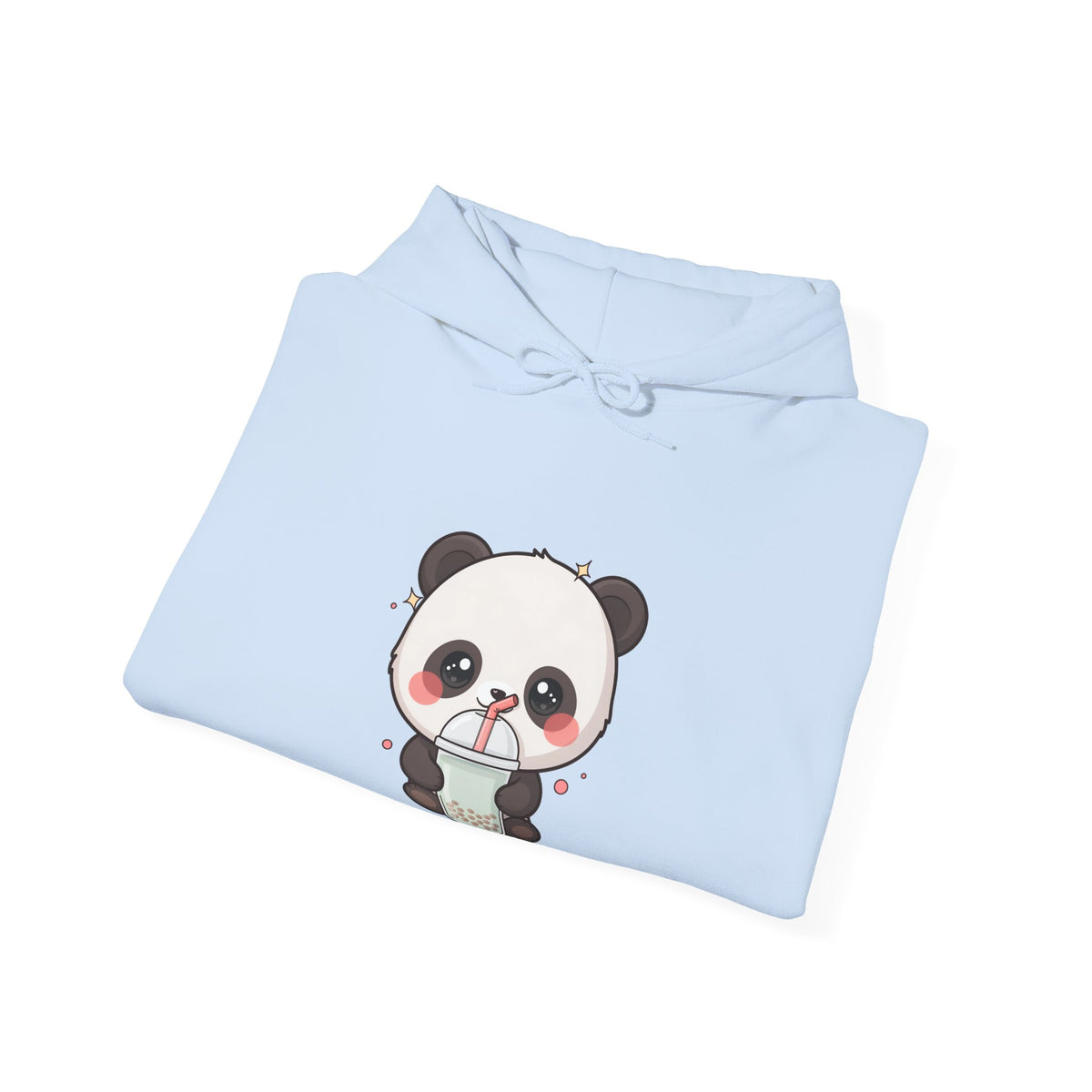 Bubble Tea Panda Hoodie, Kawaii Chibi Boba Sweatshirt