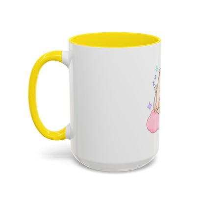 Kawaii Sleeping Cat Accent Coffee Mug