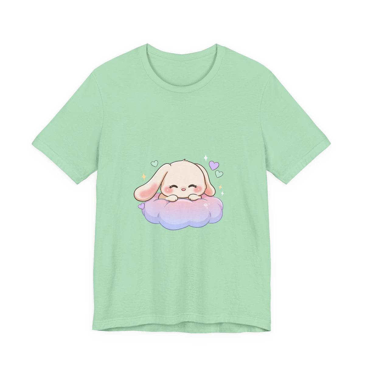 Kawaii Sleeping Bunny Tee, Cute Cloud Nap Unisex Shirt