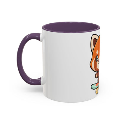 Red Panda Skateboard Mug – Kawaii Accent Coffee Mug