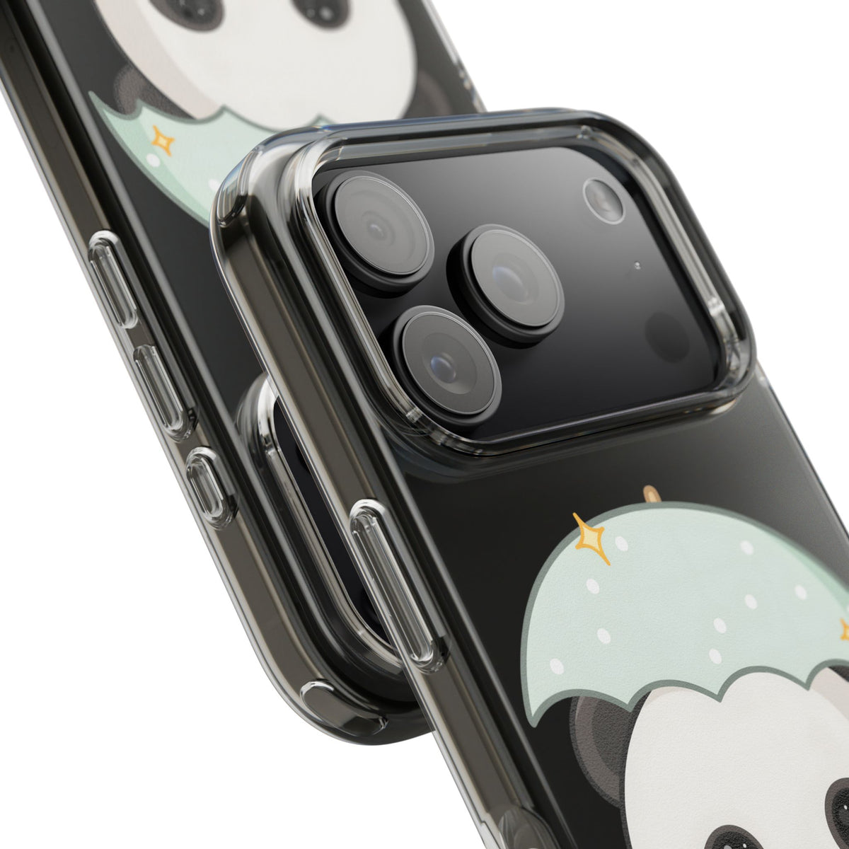Kawaii Panda Clear Impact-Resistant Phone Case