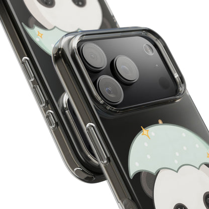 Kawaii Panda Clear Impact-Resistant Phone Case