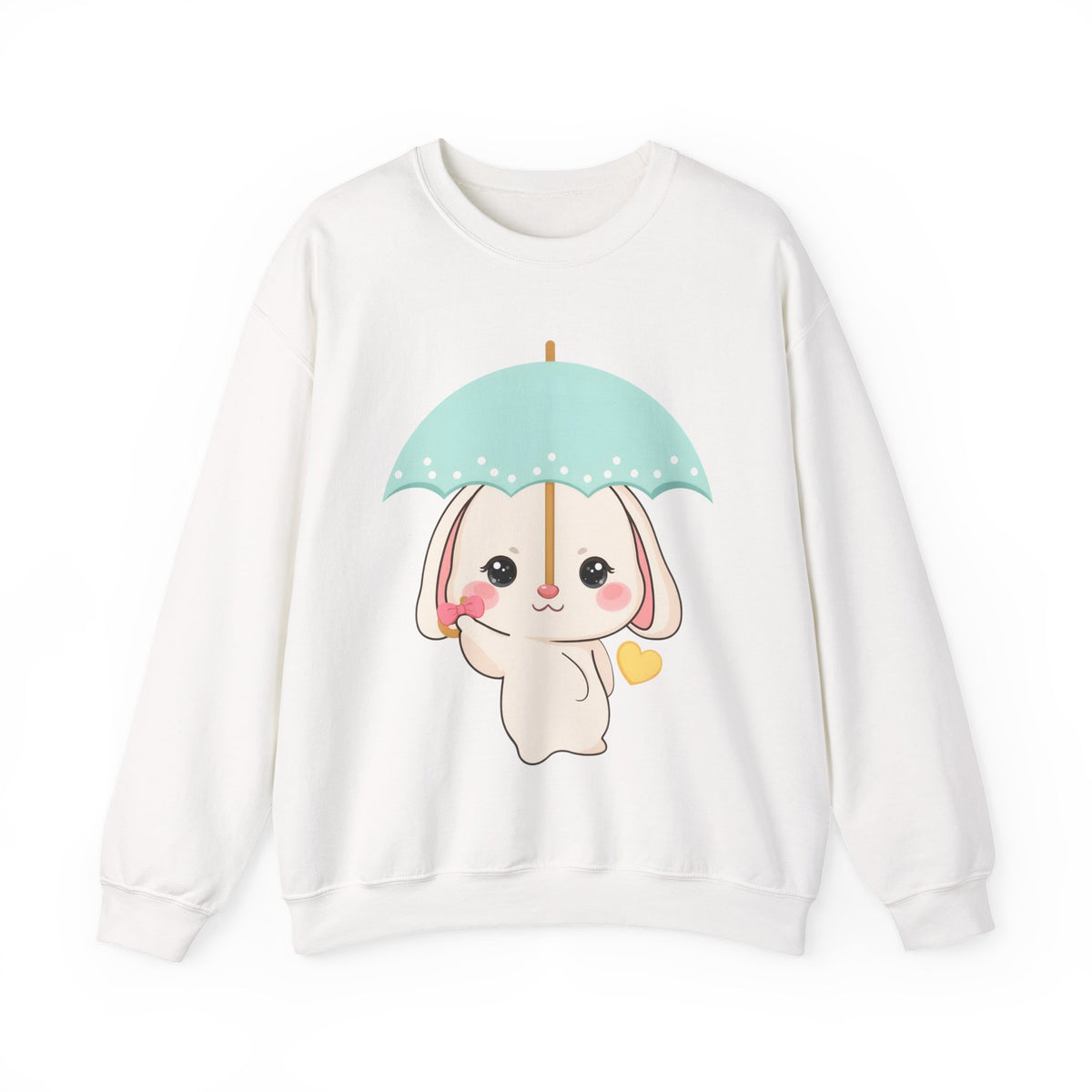 Kawaii Bunny Sweatshirt with Umbrella | Cute Chibi Gift