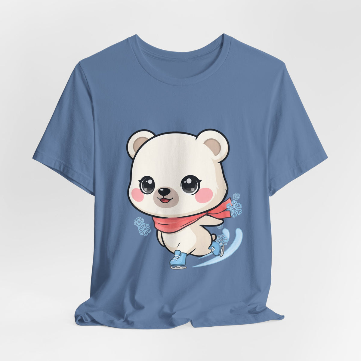 Kawaii Ice Skating Polar Bear Tee for Winter Gift Giving
