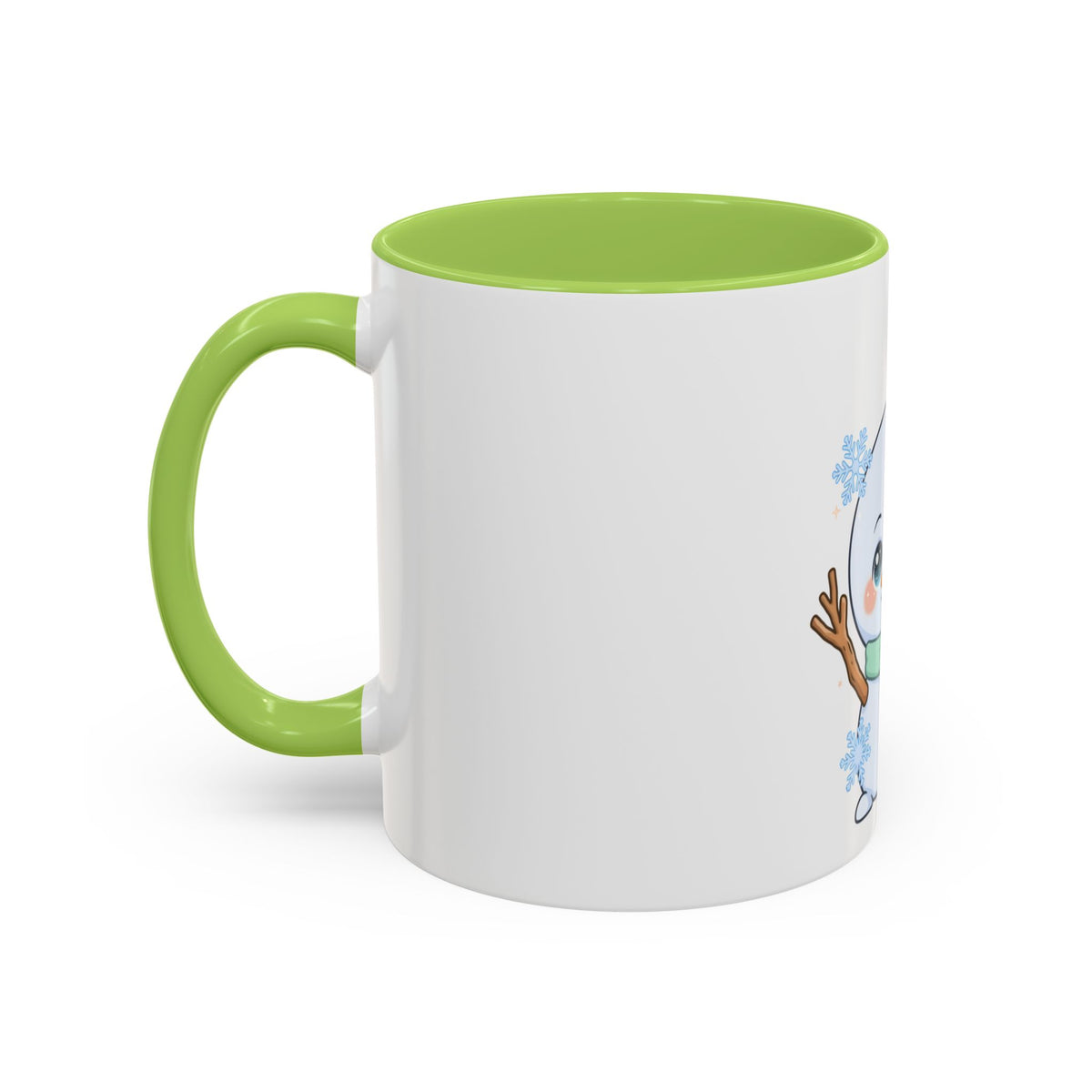 Kawaii Snowman Accent Coffee Mug for Winter Fans