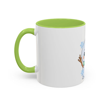 Kawaii Snowman Accent Coffee Mug for Winter Fans