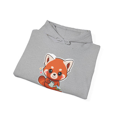 Kawaii Red Panda Hoodie for Cozy Plant Care Days