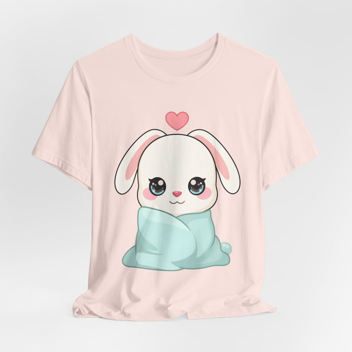 Cozy Bunny T-Shirt, Kawaii Blanket Bunny Tee