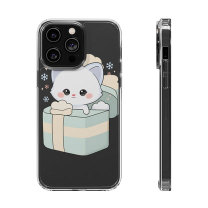 Kawaii Arctic Fox Clear Impact-Resistant Phone Case
