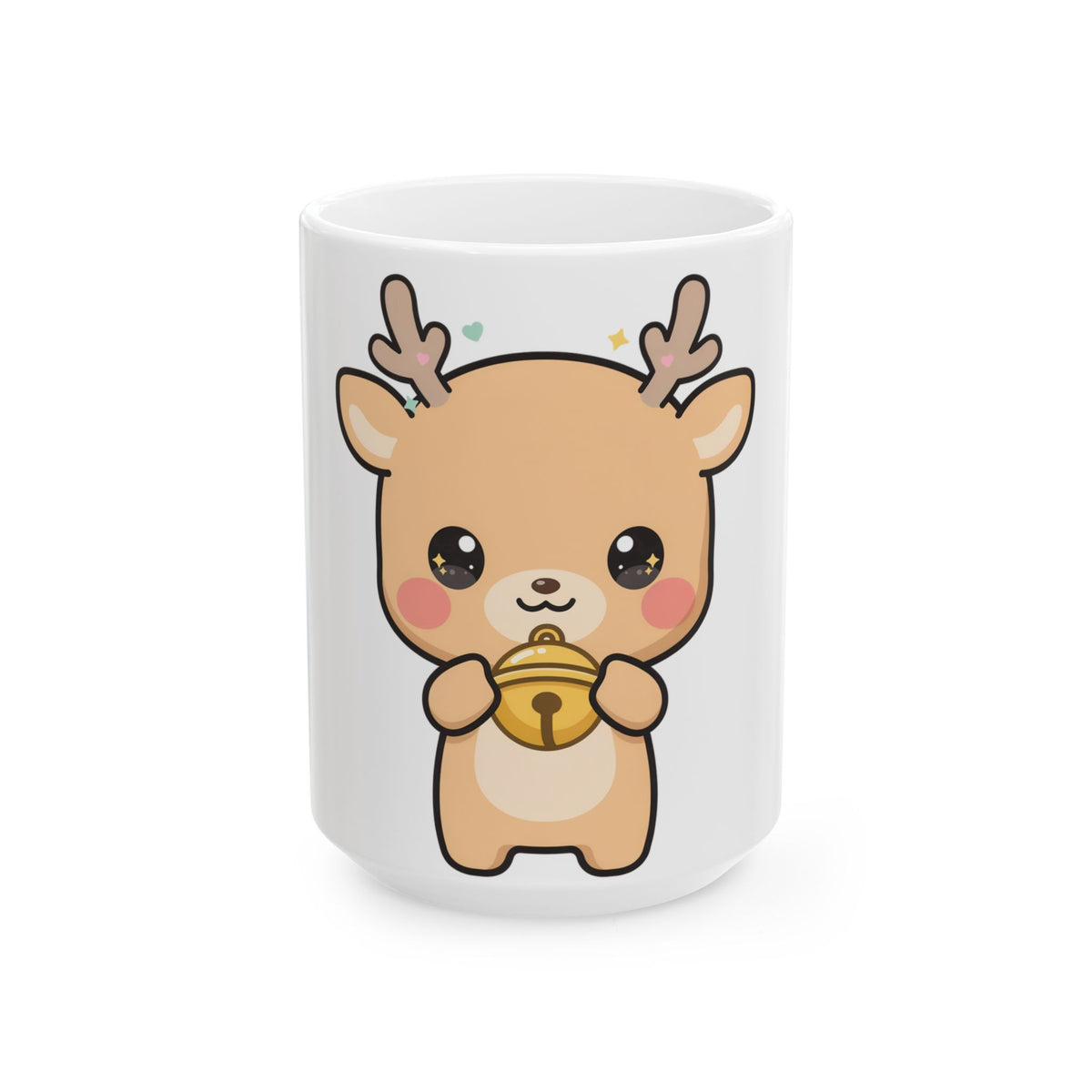 Kawaii Reindeer Mug for a Cheerful Holiday Desk