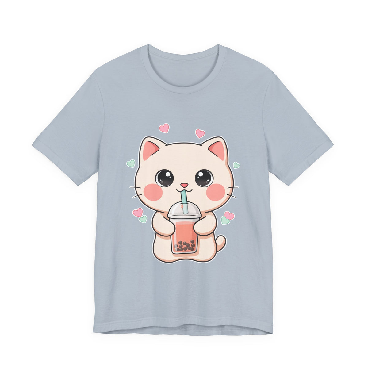 Kawaii Bubble Tea Cat T-Shirt for Cat and Boba Lovers