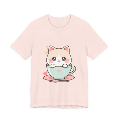 Kawaii Cat T-Shirt for Cute Cat and Chibi Art Fans