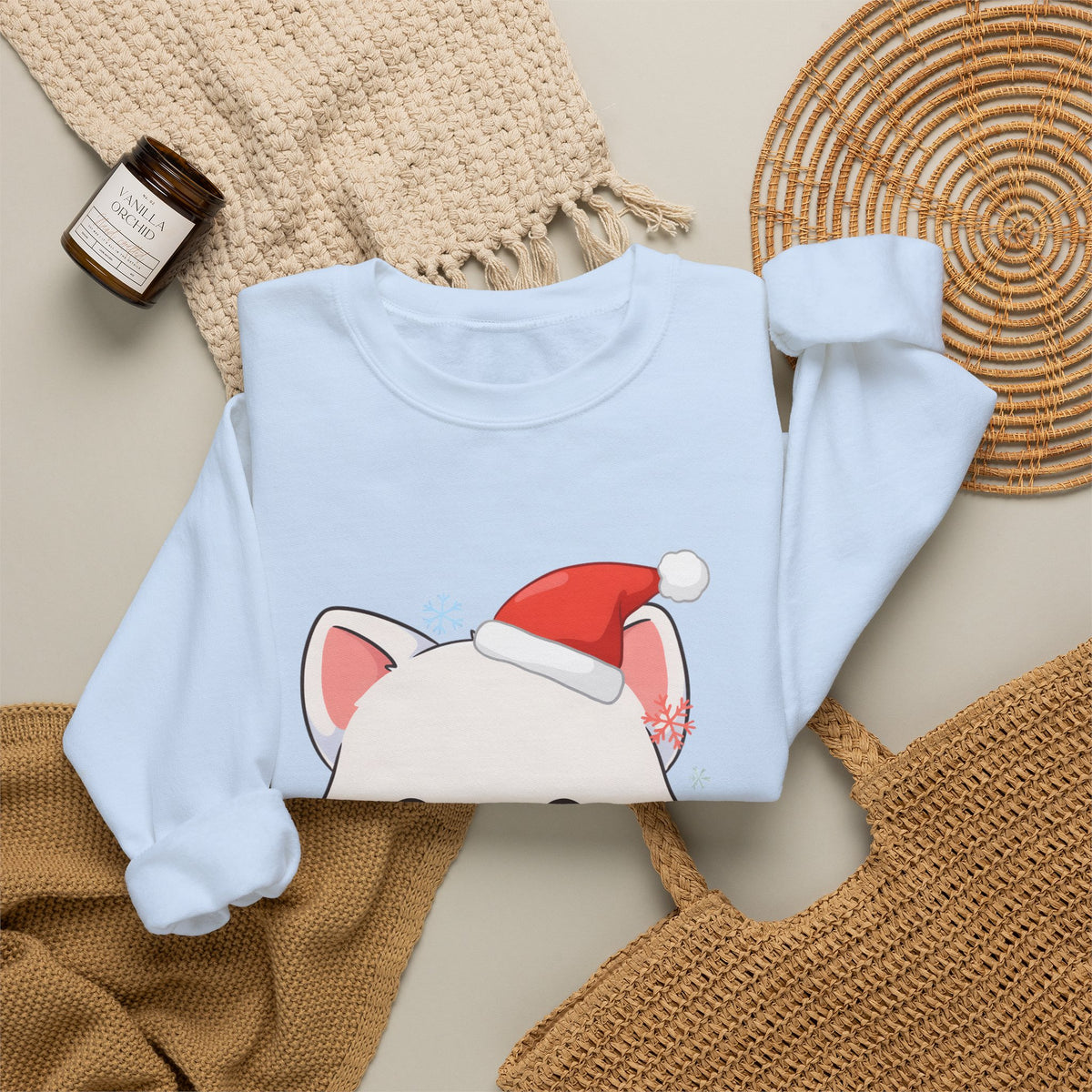 Christmas Arctic Fox Sweatshirt for Kawaii Holiday Fans