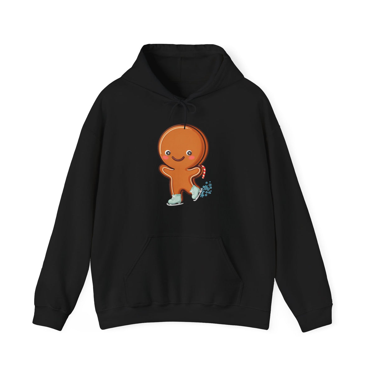 Kawaii Gingerbread Skating Hoodie for Cozy Winter Cheer