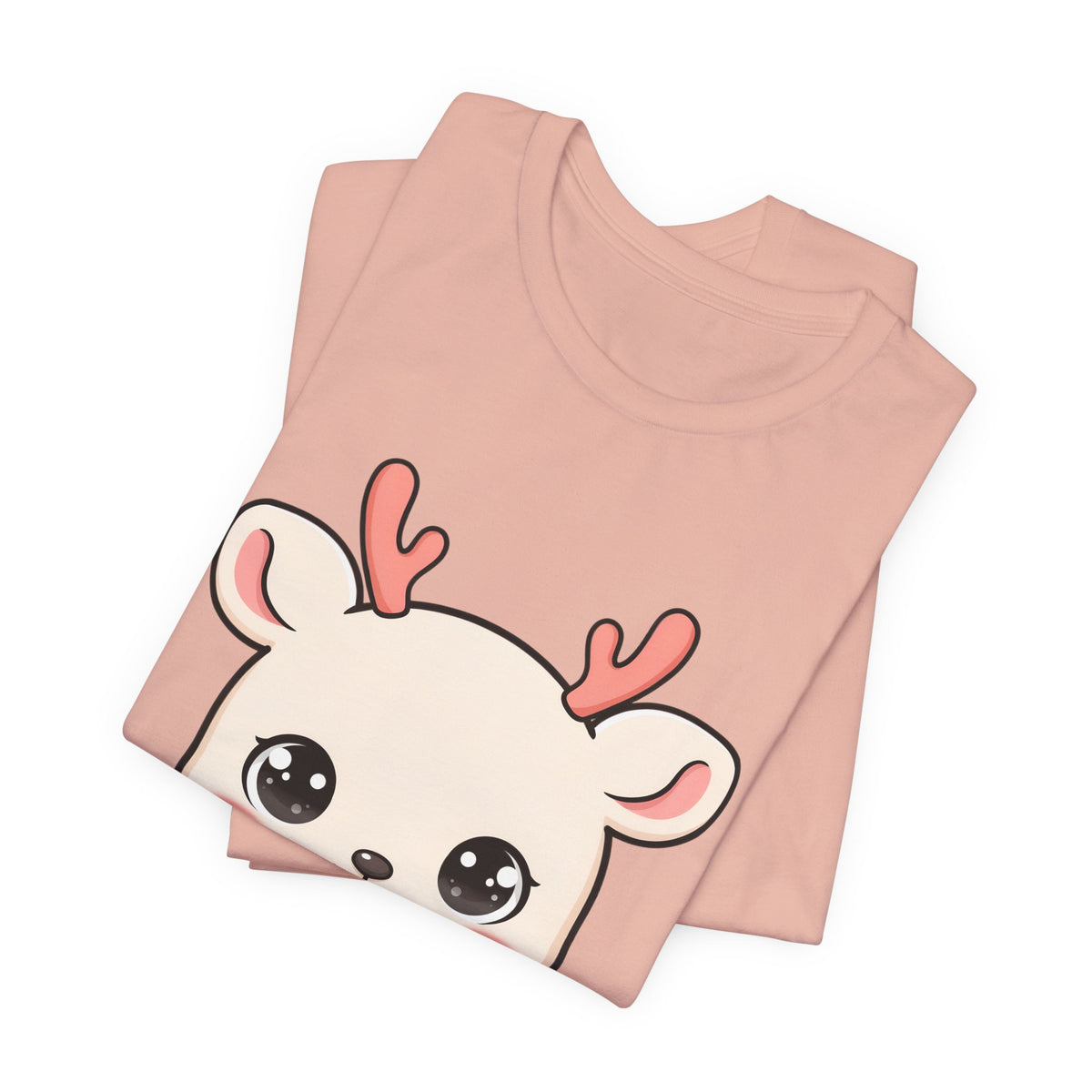 Kawaii Reindeer Christmas T-Shirt for Holiday Cheer