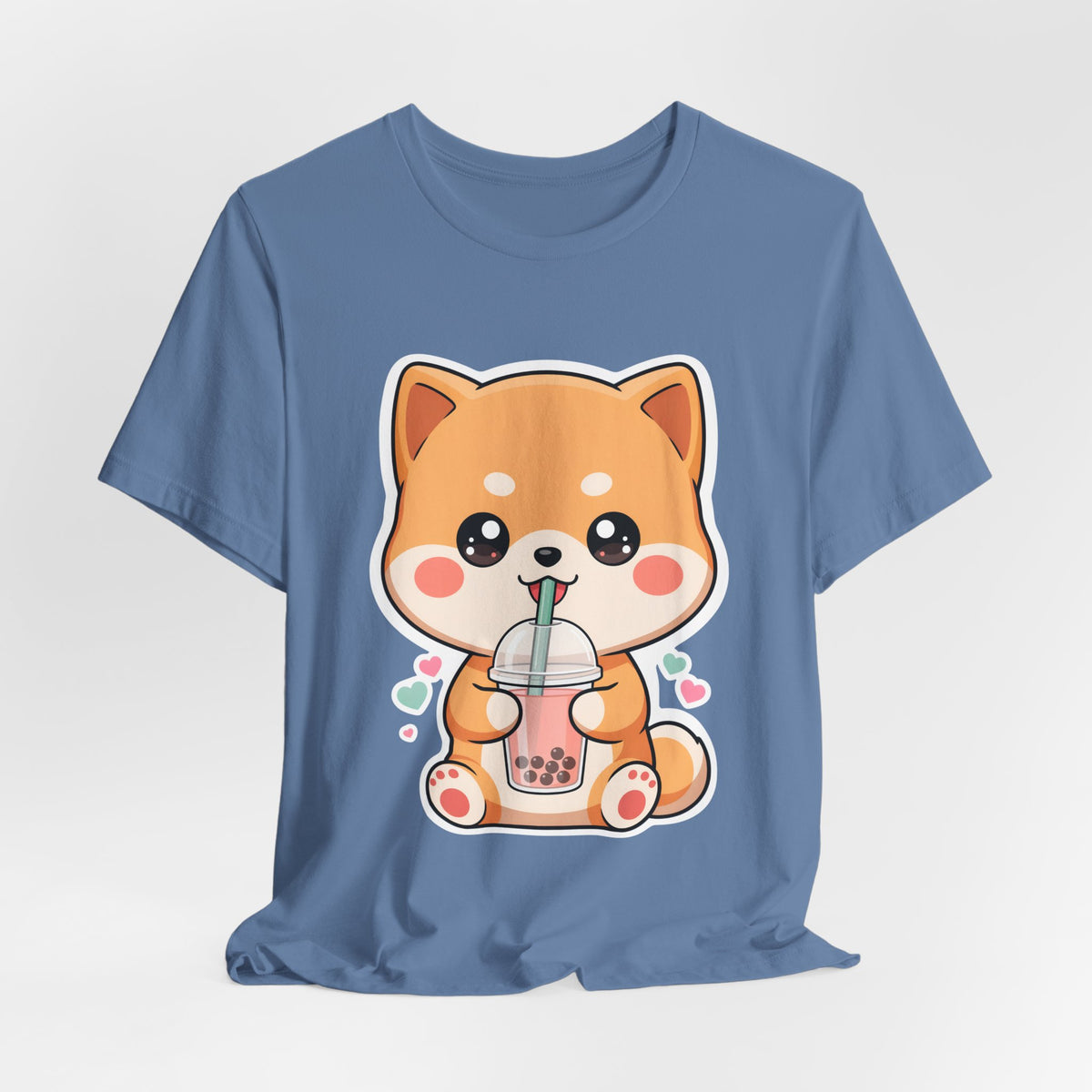 Kawaii Shiba Bubble Tea T-Shirt for Boba Lovers