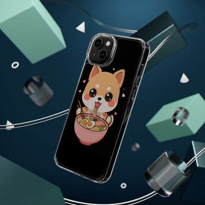 Kawaii Shiba Inu Ramen Clear Impact-Resistant Case