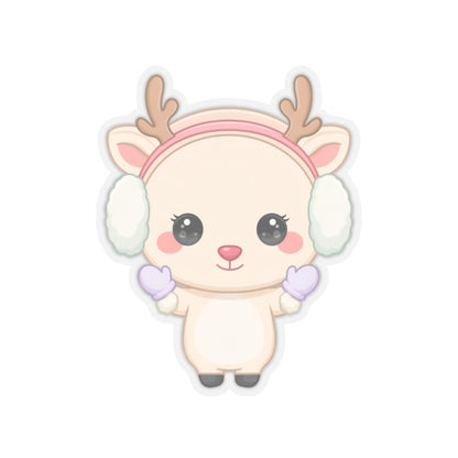 Kawaii Reindeer Sticker for Cozy Winter Cheer