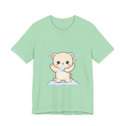 Kawaii Polar Bear Tee, Cute Snow Day Unisex Shirt