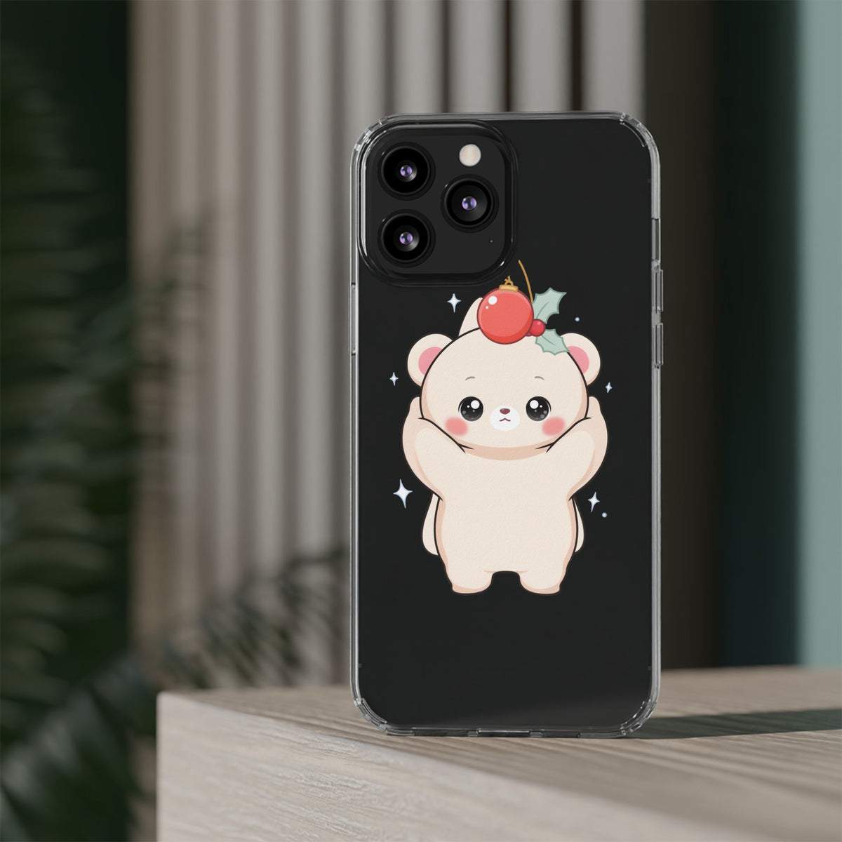 Kawaii Christmas Bear Phone Case for Cozy Holiday Days