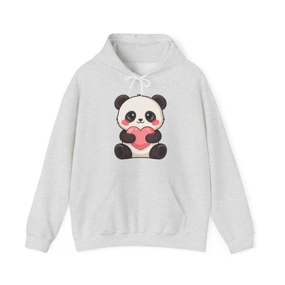 Kawaii Panda Hoodie, Cute Heart Hug Unisex Sweatshirt