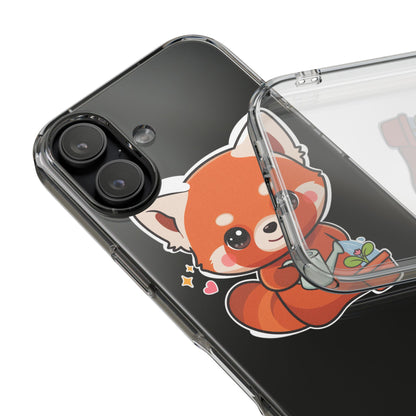 Red Panda Phone Case, Cute Plant Lover Gift