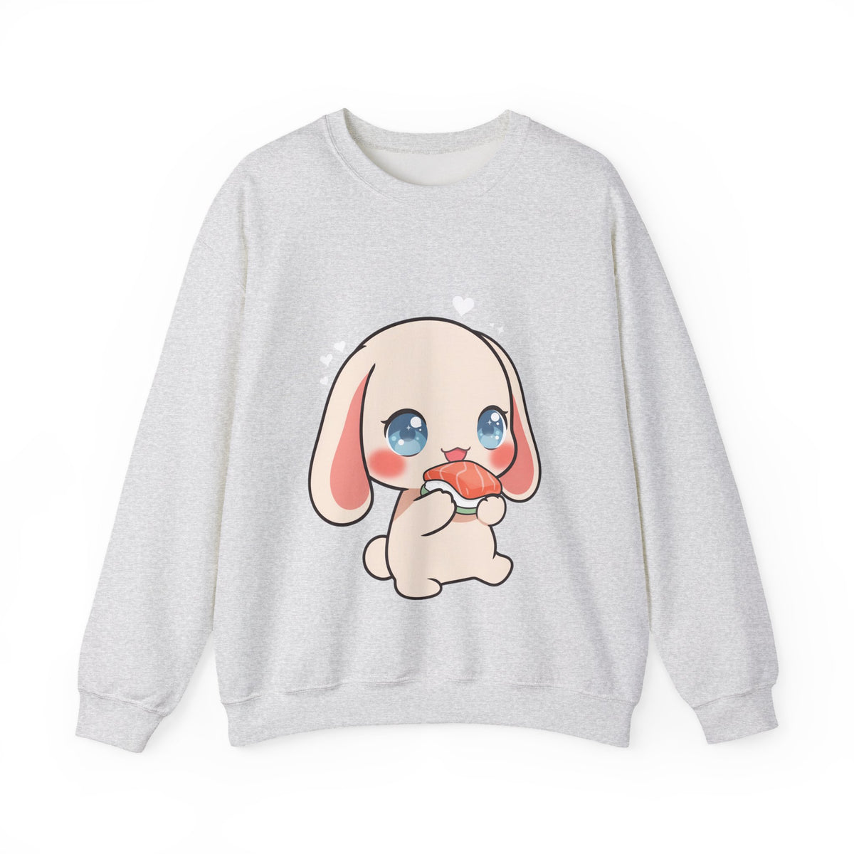 Kawaii Sushi Bunny Sweatshirt, Cute Chibi Crewneck