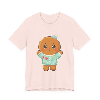 Kawaii Gingerbread Man Christmas Tee for Holiday Cheer