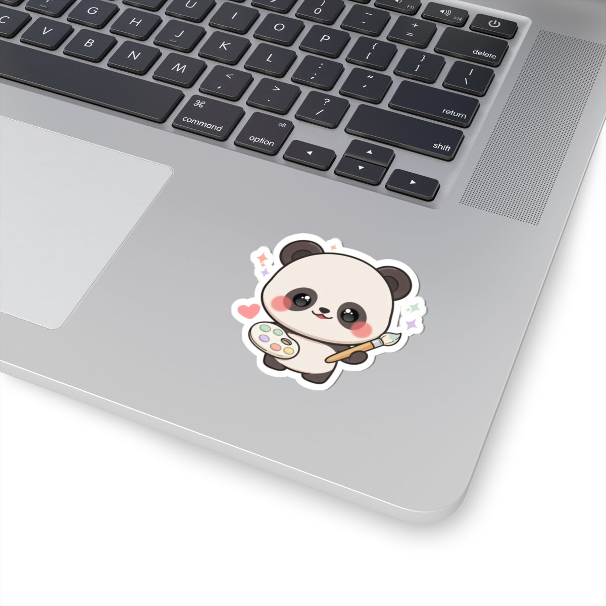 Kawaii Panda Artist Kiss-Cut Sticker for Art Lovers