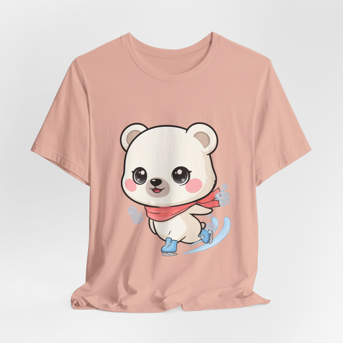 Kawaii Ice Skating Polar Bear Tee for Winter Gift Giving