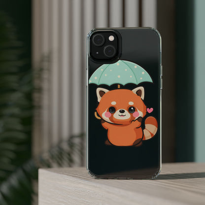 Kawaii Red Panda Clear Impact-Resistant Case
