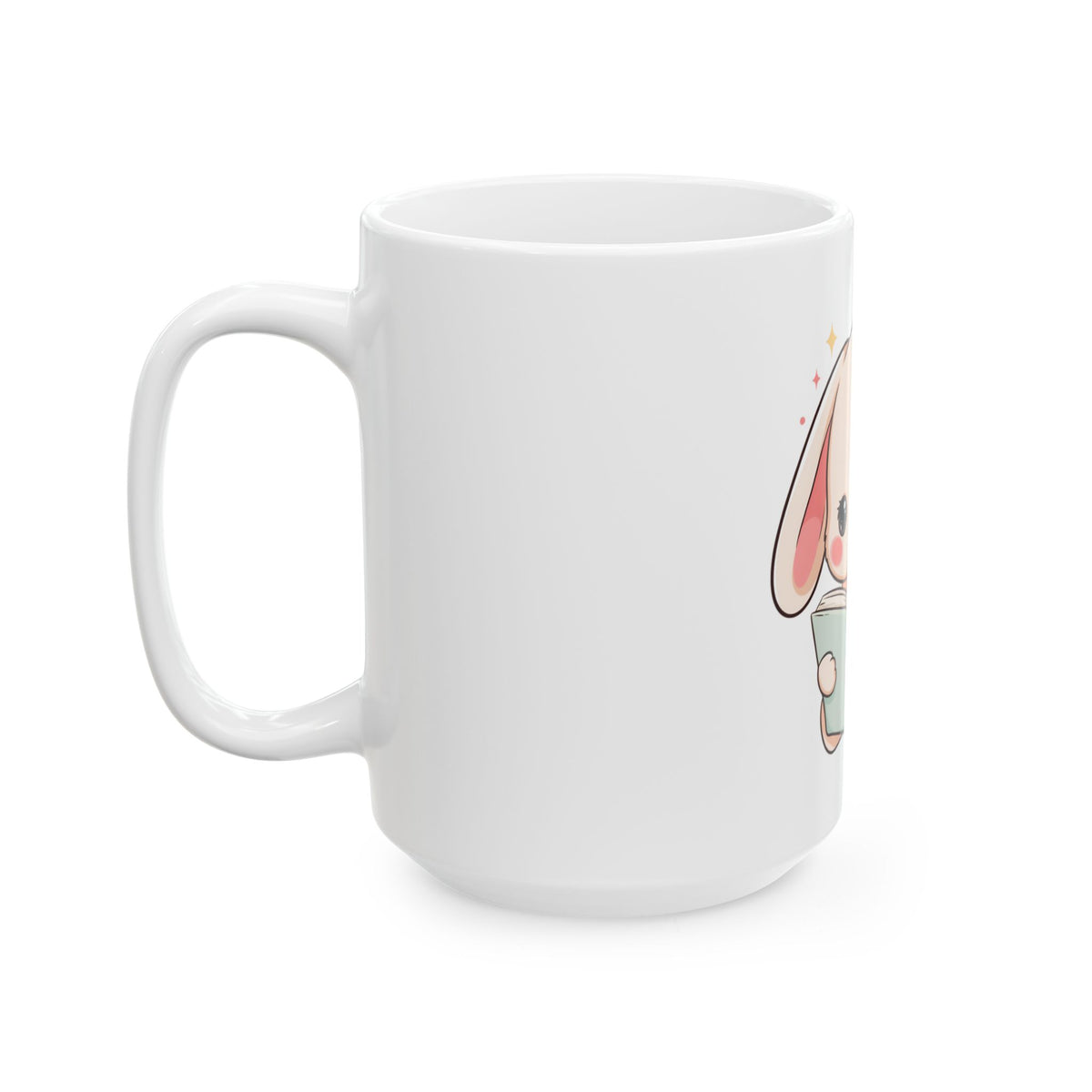 Book Lover Bunny Mug, Cute Reading Gift for Bookworms