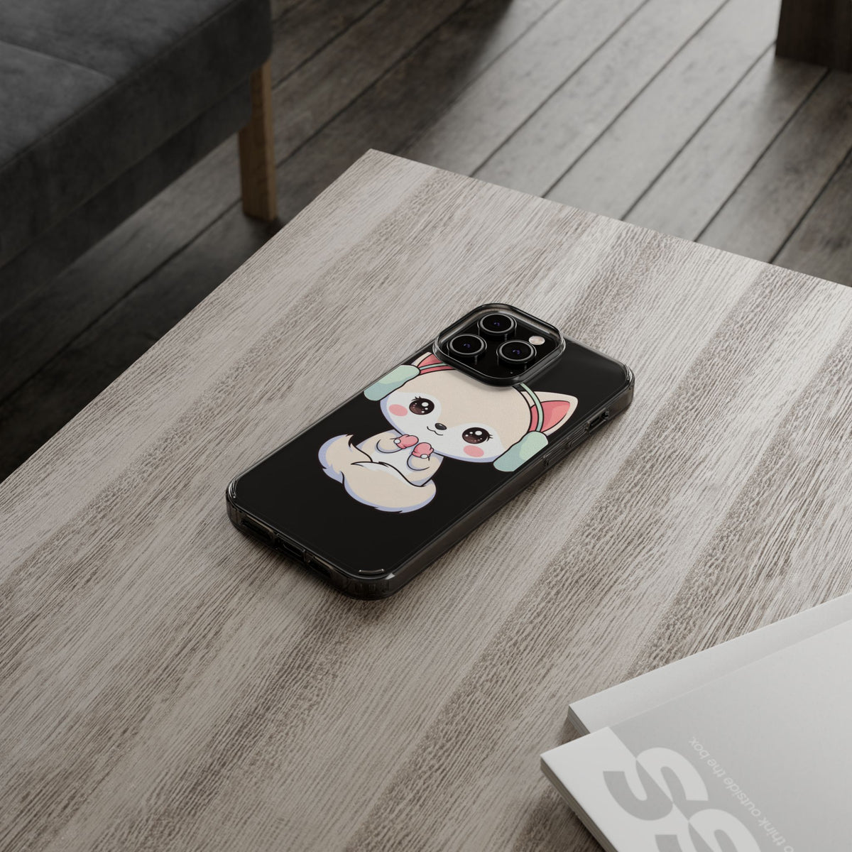 Kawaii Arctic Fox Phone Case – Cozy Winter Cutie