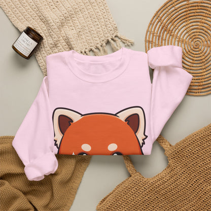 Red Panda Sushi Sweatshirt, Cute Kawaii Crewneck