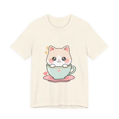 Kawaii Cat T-Shirt for Cute Cat and Chibi Art Fans