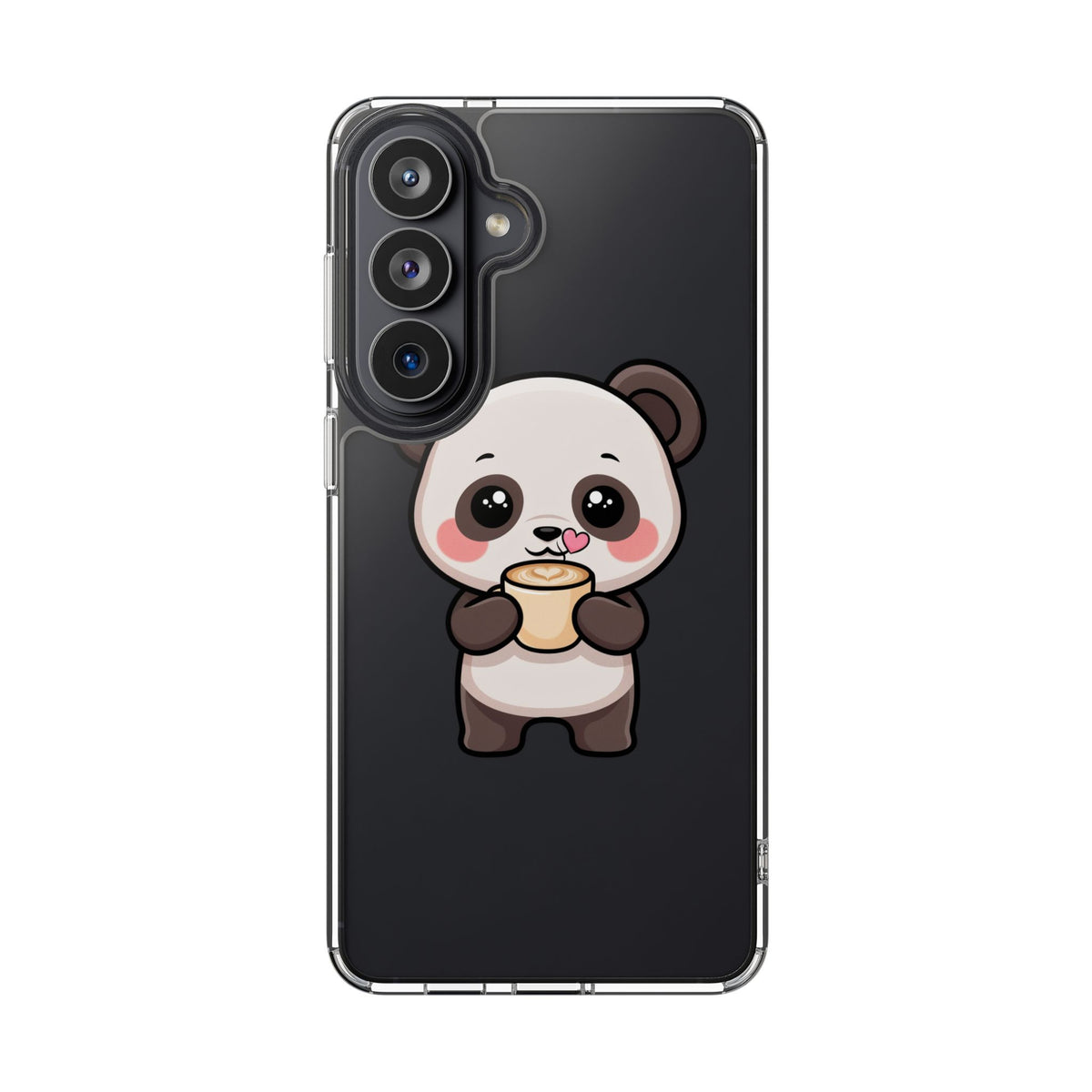 Kawaii Panda Latte Clear Impact-Resistant Case