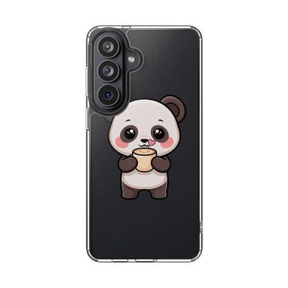 Kawaii Panda Latte Clear Impact-Resistant Case