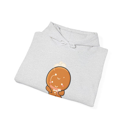 Gingerbread Cocoa Hoodie, Cute Kawaii Holiday Sweatshirt