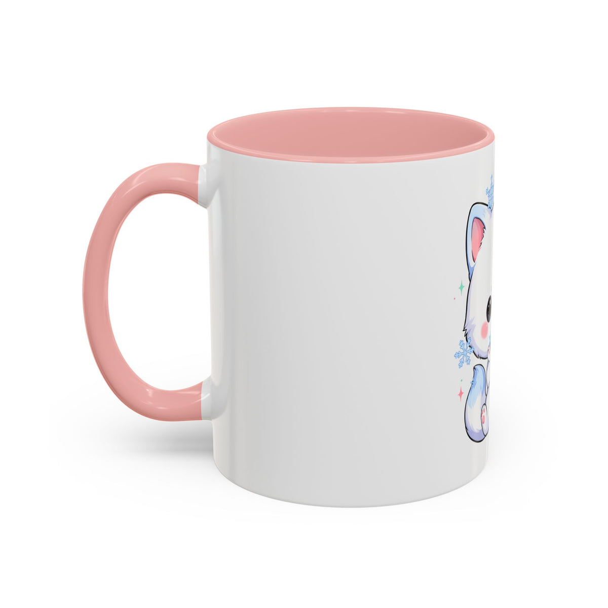 Kawaii Arctic Fox Accent Coffee Mug for Cozy Mornings