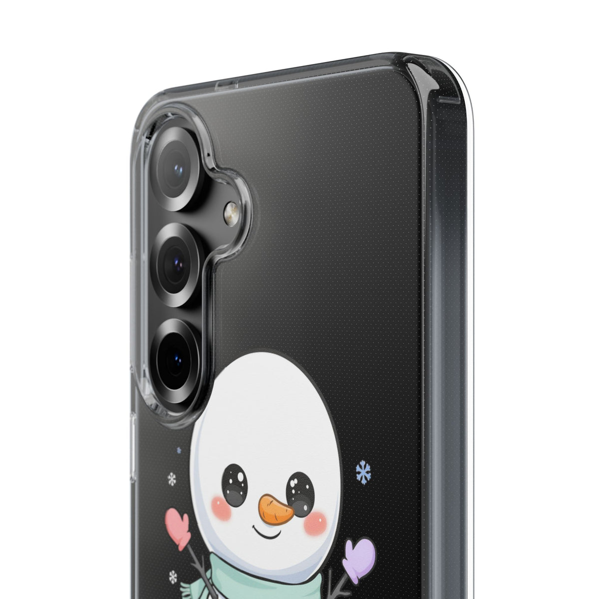 Kawaii Snowman Clear Impact-Resistant Case