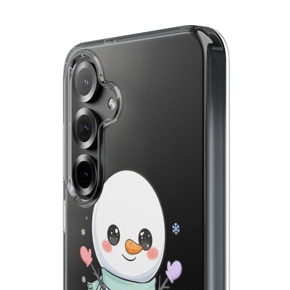 Kawaii Snowman Clear Impact-Resistant Case