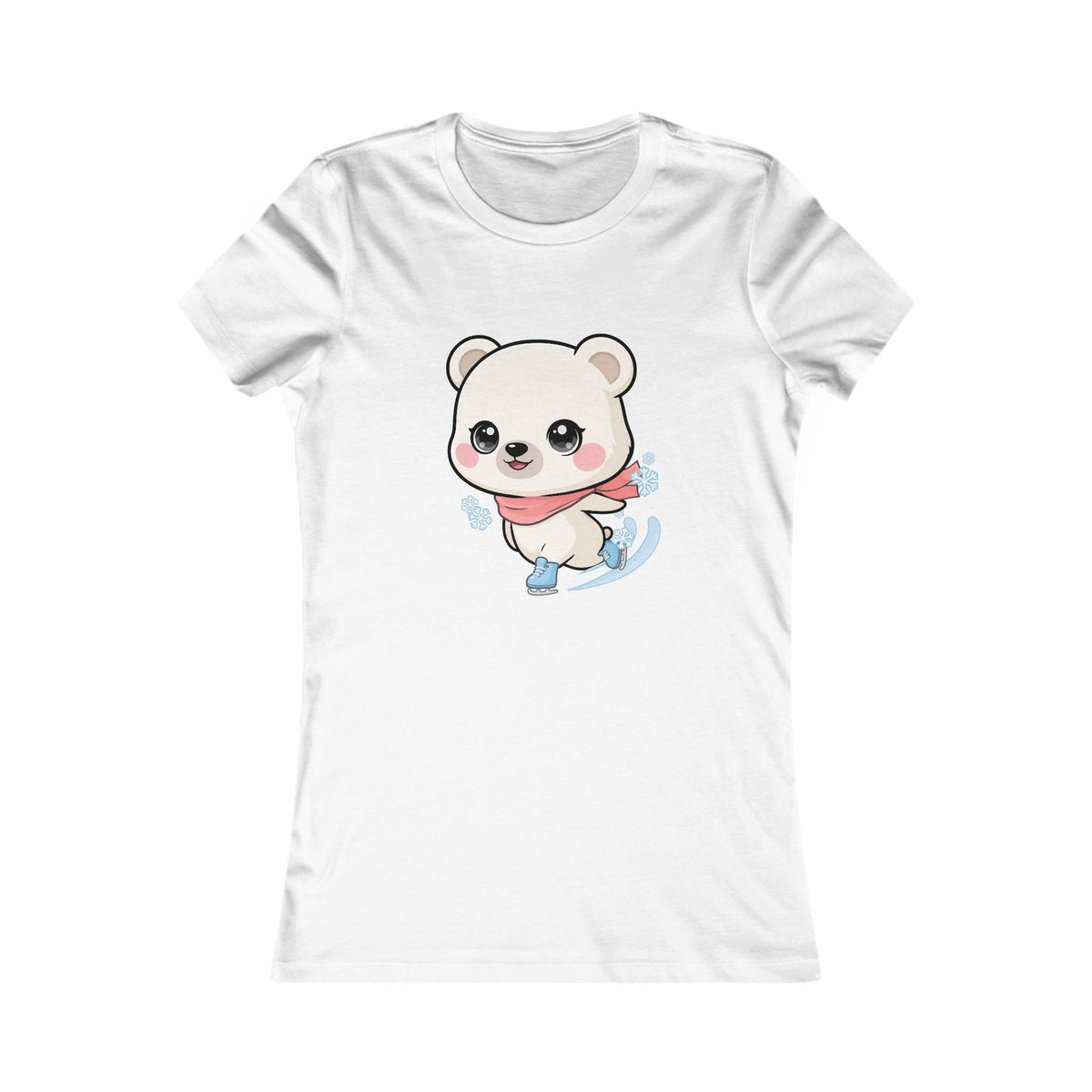 Kawaii Polar Bear Ice Skating Women's Tee