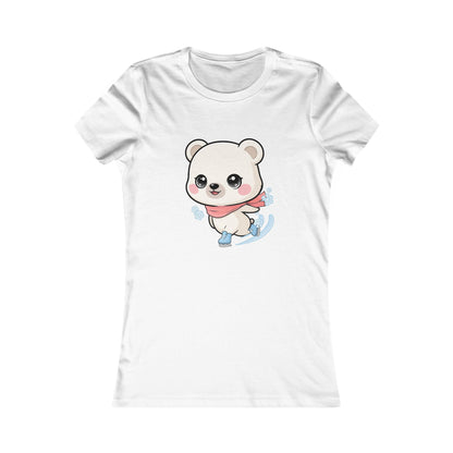 Kawaii Polar Bear Ice Skating Women's Tee